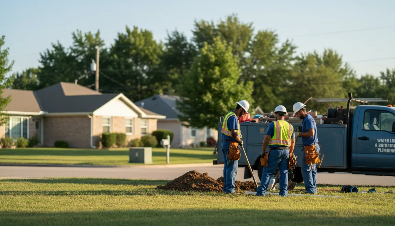Residential water line and bathroom plumbing service in Petersburg, TN